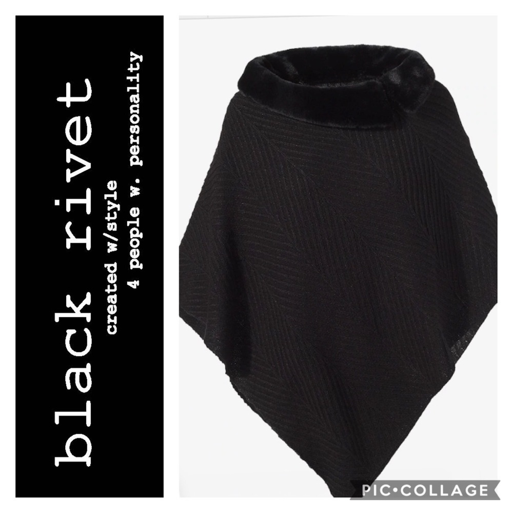 Black Rivet Poncho
